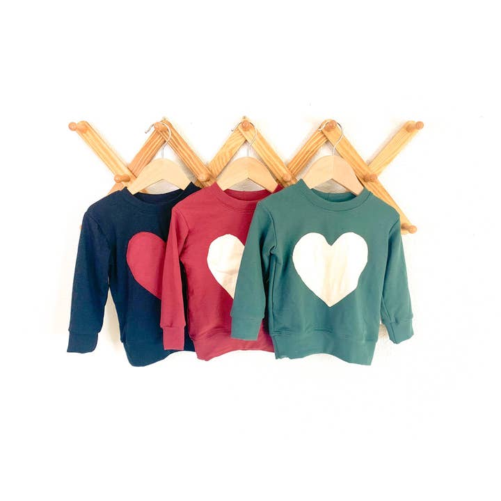 Heart Crew Neck Sweater for wholesale by One Kind Clothing