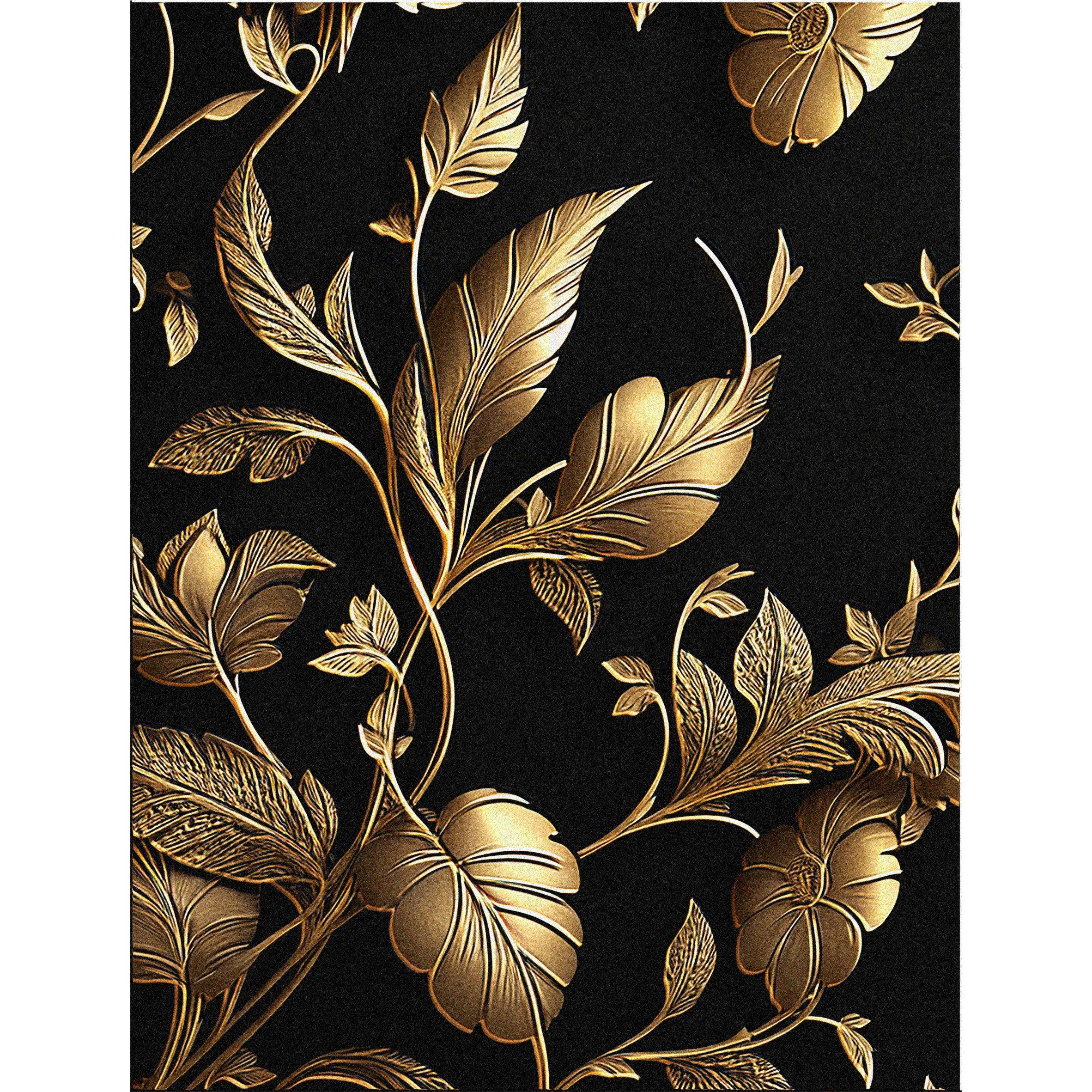 Craft Kreatively - Vente Matériels de bricolage - Papier de riz gaufré noir pour découpage - A4 - 6 pièces – pour loisirs créatifs6