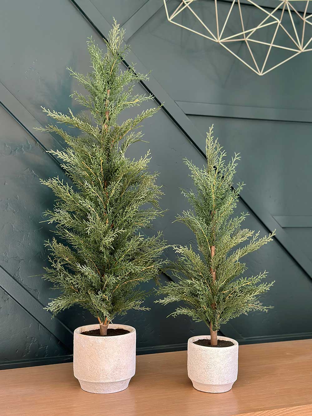 CG Hunter - Wholesale Artificial Plant - 24" / 2’ Artificial Evergreen Cedar Tree Set6