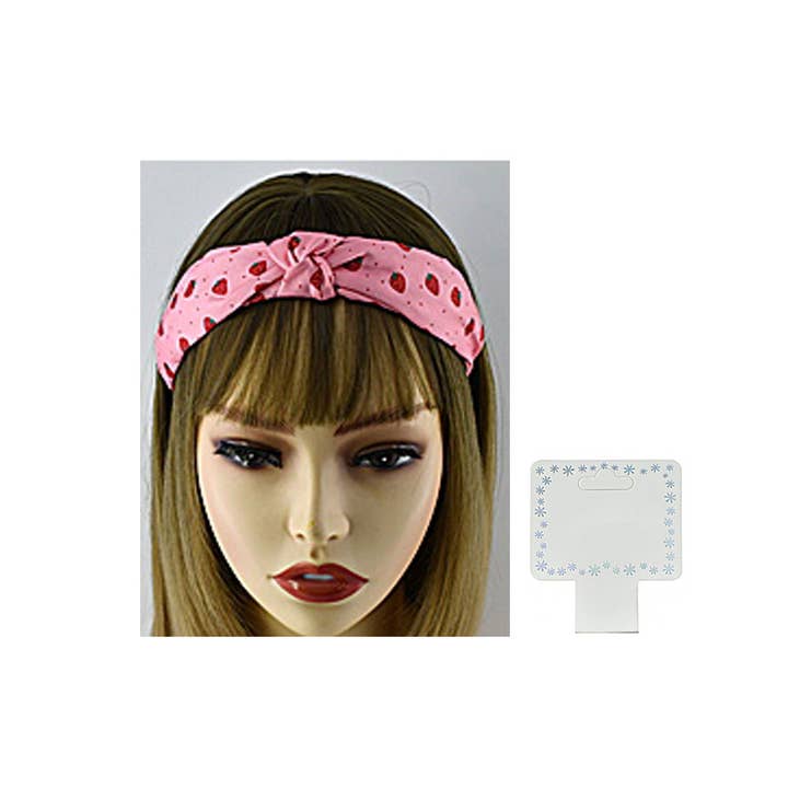 Sensibling Corp. - Wholesale Fashion Headband - Women's - 12PCS - Strawberry Pattern Knot Headbands2