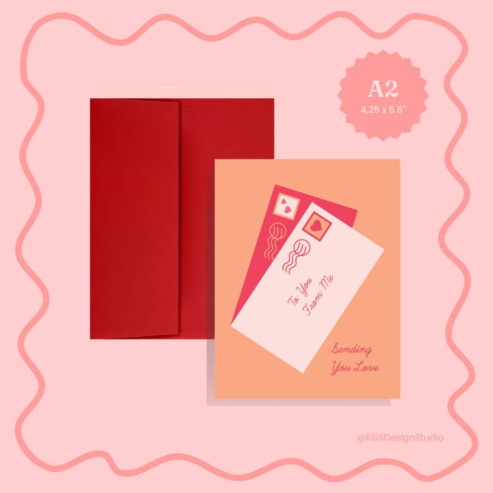 Sending You Love Card for wholesale by KGS Design Studio