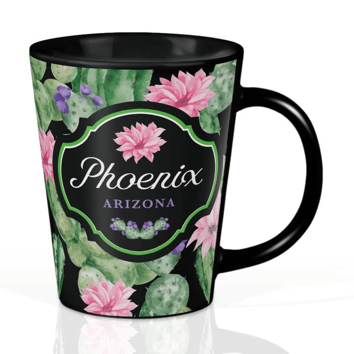 Custom Southwest Texture Black Ceramic Coffee Mug Collection for wholesale by Matrix