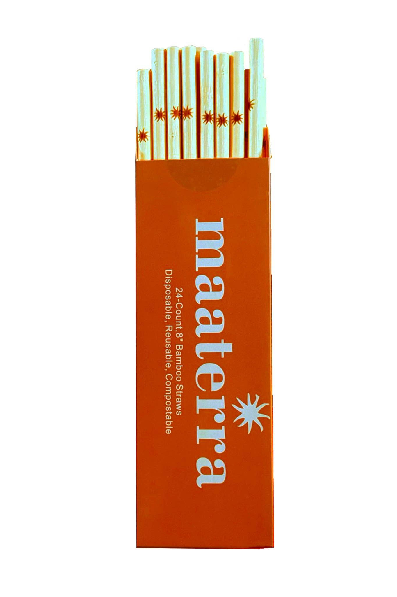 maaterra - Wholesale Drinking Straw - Bamboo Straws | 8 Inch | 24 count4