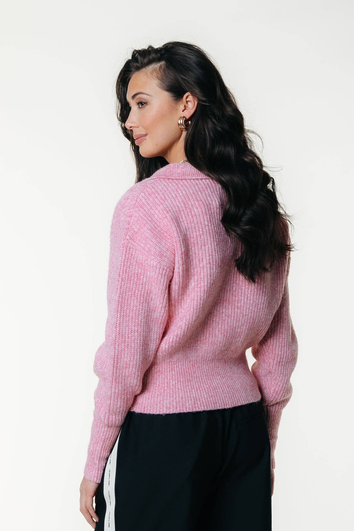 Yfke Button Knitted Sweater | Coral for wholesale on Faire2