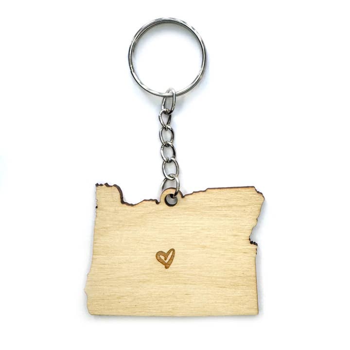Oregon Heart Keychain for wholesale by SnowMade