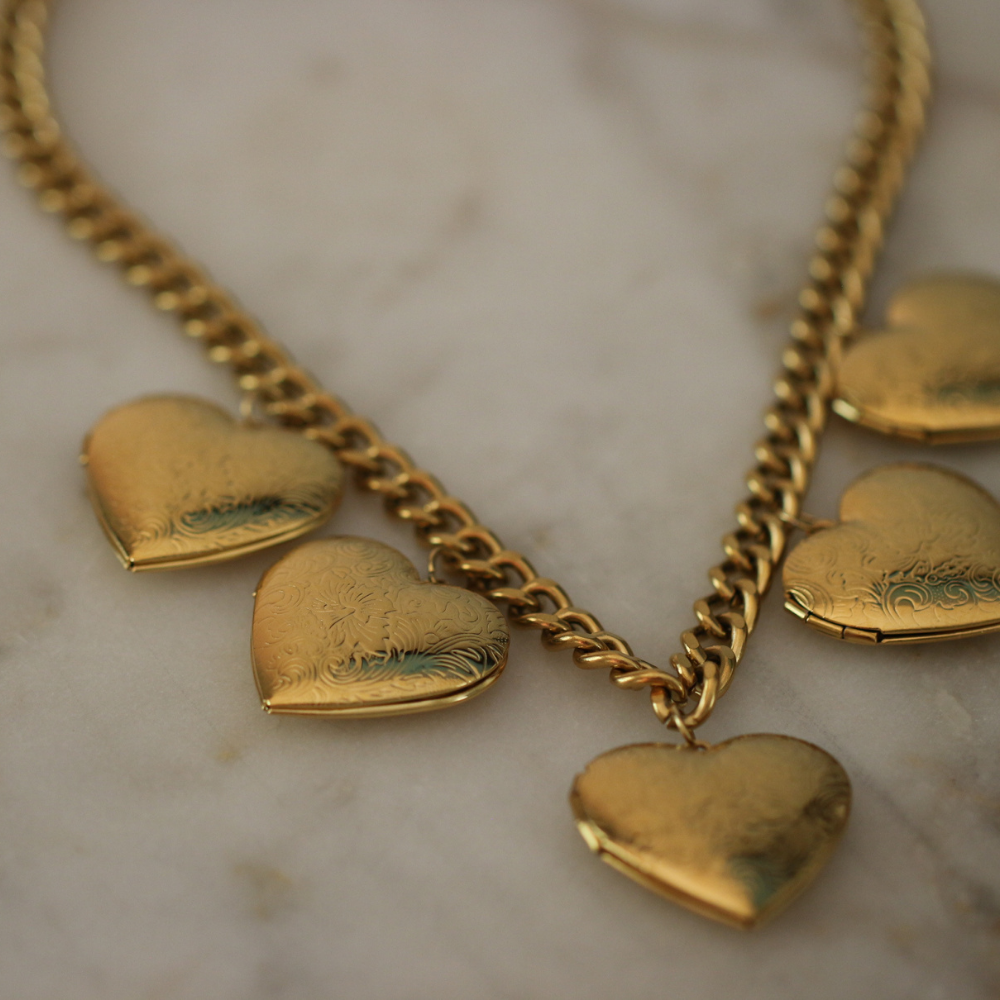 Deep South Originals Inc. – wholesale Locket necklace – Margot Heart Locket Necklace-Stainless Steel3