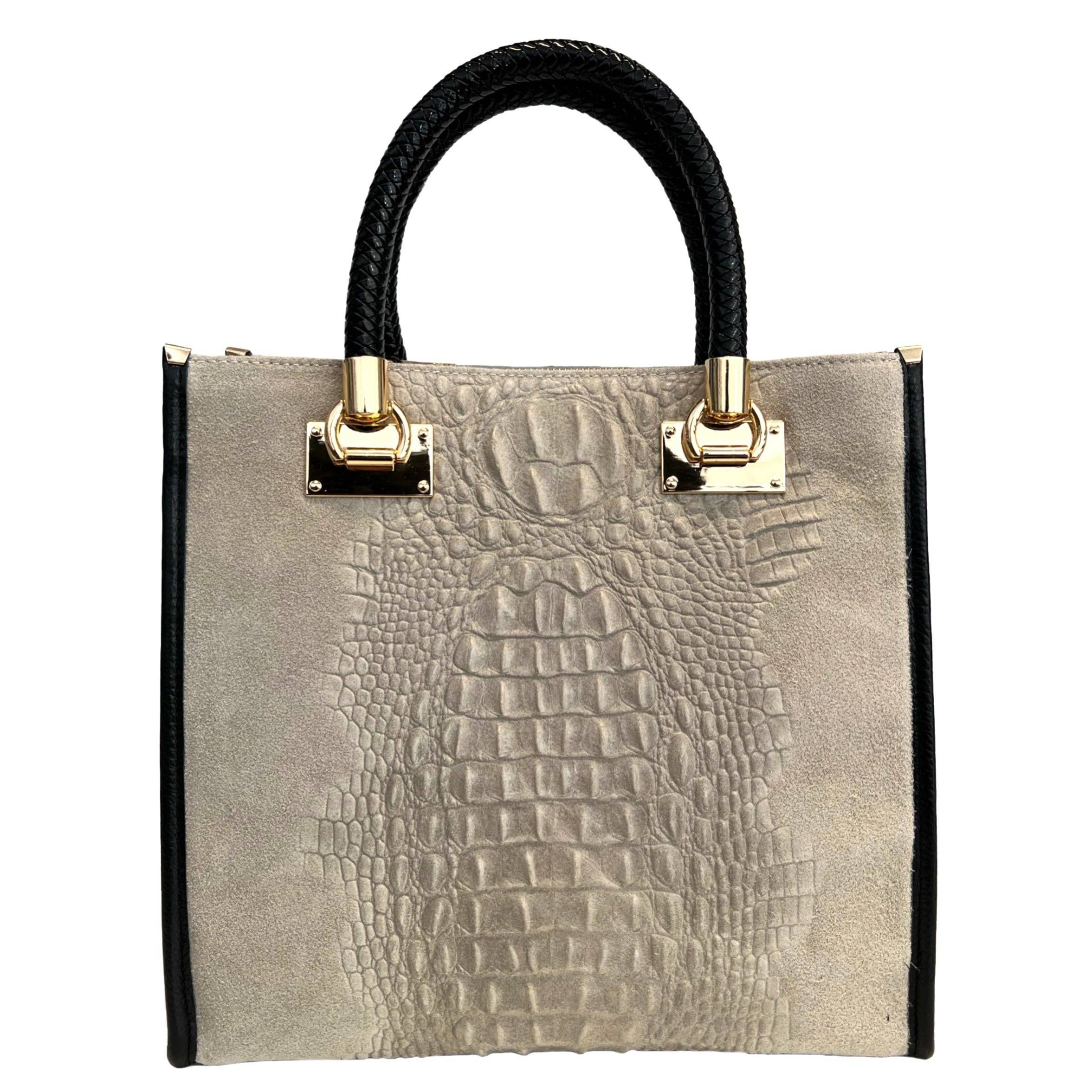 MODARNO - Wholesale Shoulder Bag - Women's - Modarno Women's shoulder bag - coconut print suede leather h0