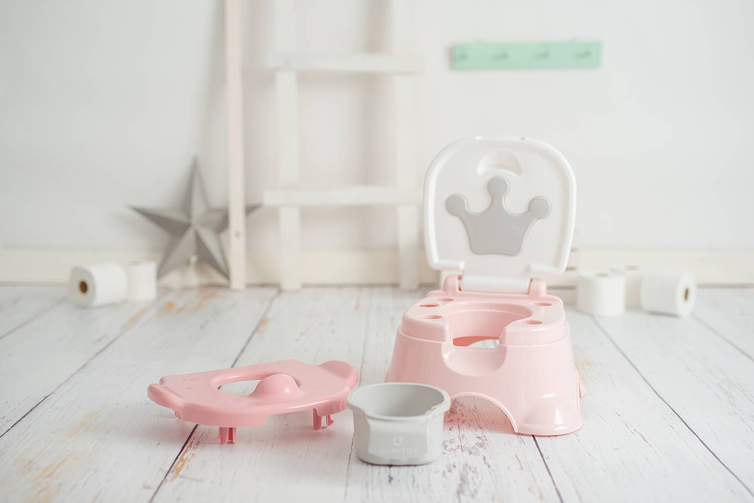 Olmitos S.A – Großhandel Töpfchen-Trainingsstuhl – Kinder-Töpfchen 3-in-1 Corona in hellen Farben7