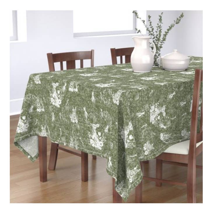 In the Garden Tablecloth for wholesale by Fox & Willow Design Studio