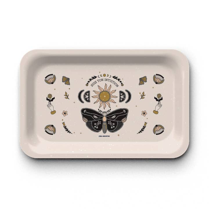 Kraft rectangular tray (28x18 cm) - Follow your intuition* for wholesale by Maison Royal Garden