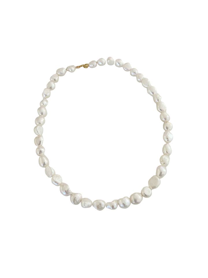 Chunky Pearl Strand Beaded Necklace for wholesale by Earth + Clay Collective