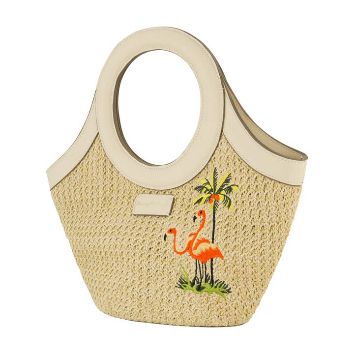 Concept One - Wholesale Tote Bag - Women's - Tommy Bahama Flamingo Embroidery Tote3