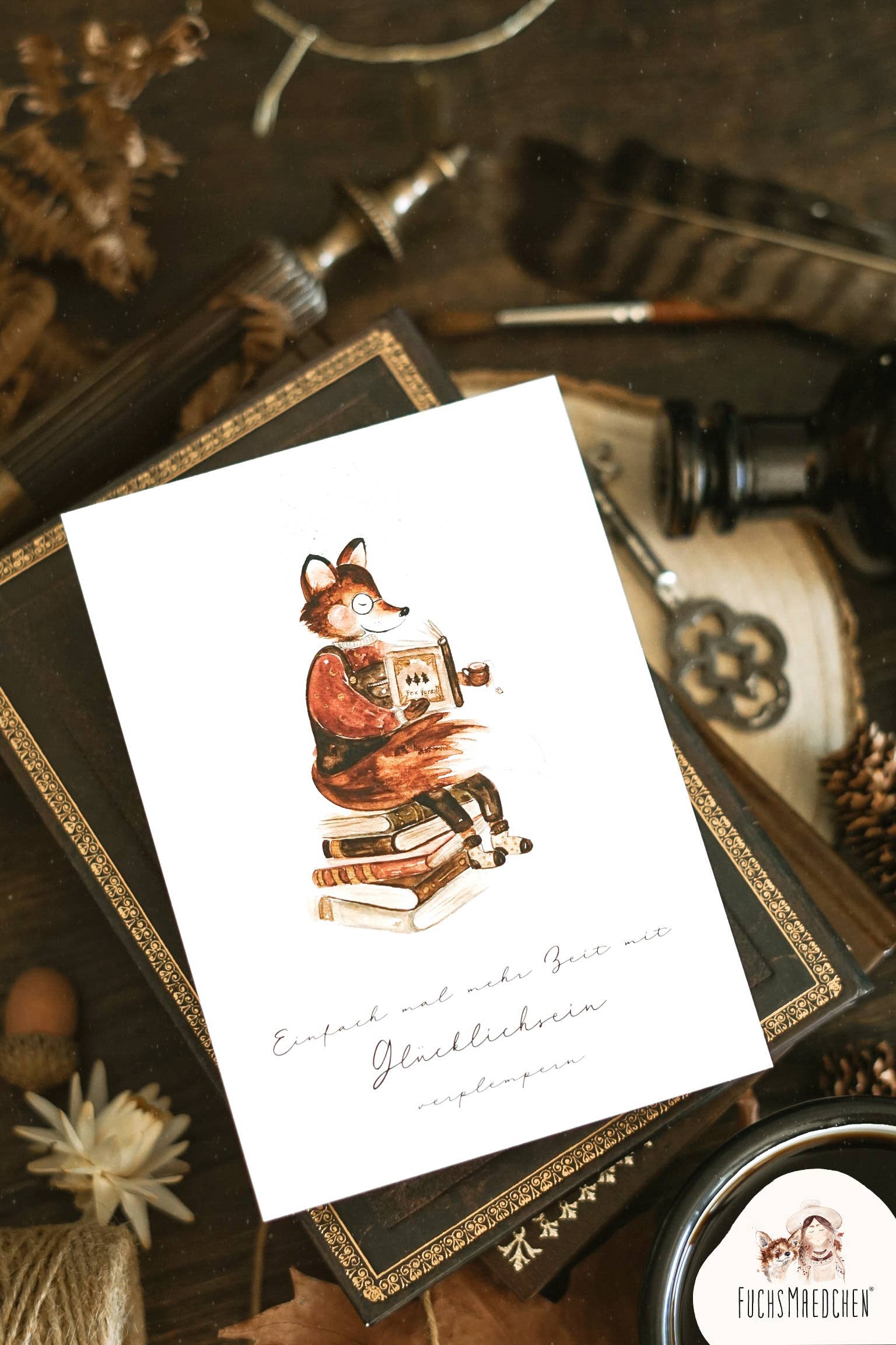 FuchsMaedchen - Wholesale Get Well Card - Greeting card book fox1