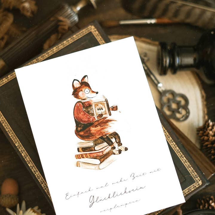 FuchsMaedchen - Wholesale Get Well Card - Greeting card book fox1