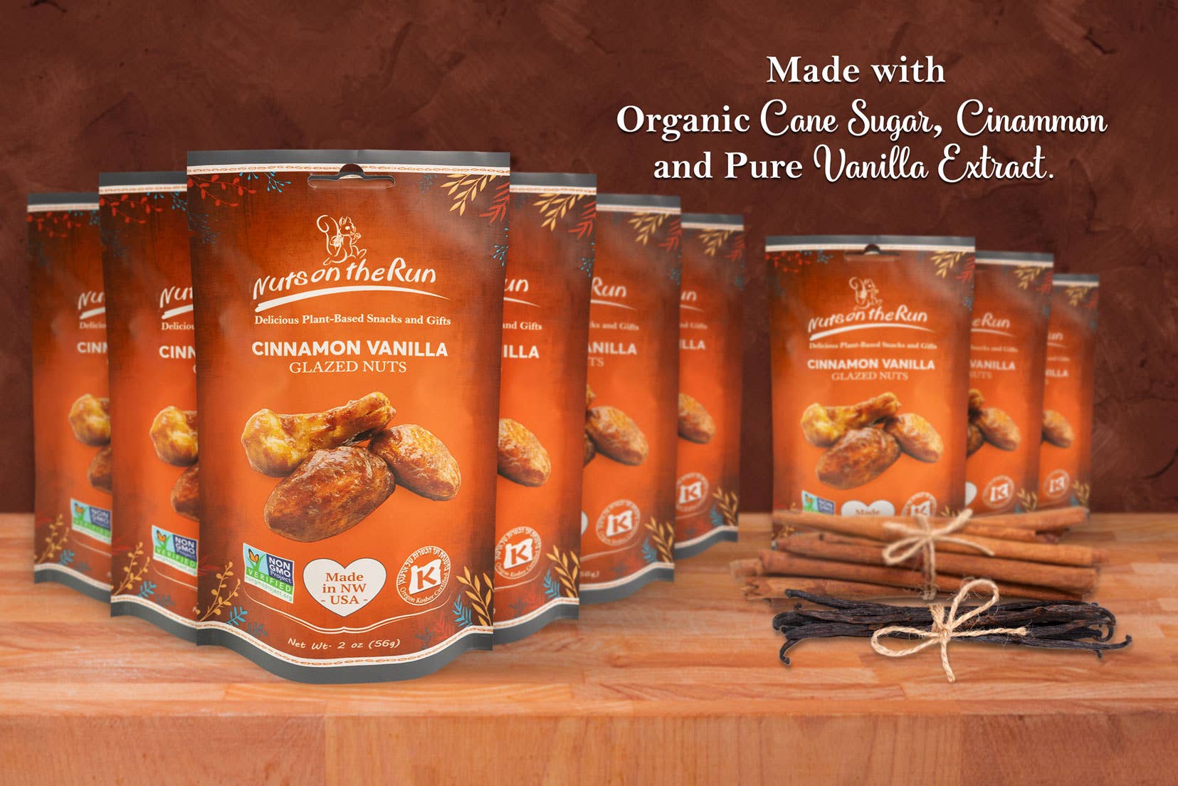 Nuts On The Run - Vente Noix - Noix glacées vanille cannelle1