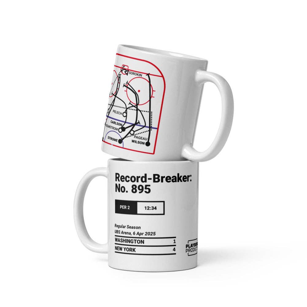 Playbook Products - Wholesale Coffee Mug - Washington Capitals Greatest Goals Mug: Record-Breaker: No. 895 (2025)2