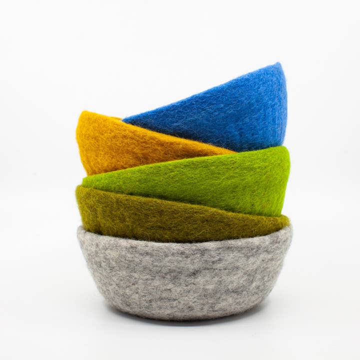 Fibres of Life - Wool & Felt - Wholesale Decorative Plate/Dish/Bowl - Felt Bowl Pastels-Small | Wool Felt Bowl | Catchall Bowls17