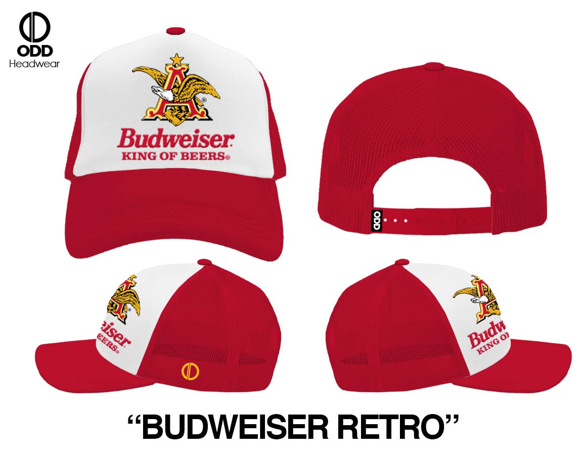 Odd Sox - Wholesale Trucker Hat - Unisex - Budweiser Retro - Trucker Hat