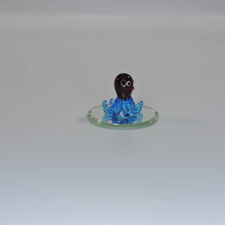 Gift Gallery Glass – wholesale Dekorativ statyett – Handgjorda glas Mini bläckfisk2