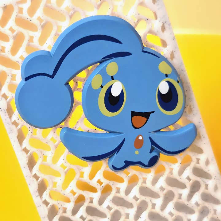 Manaphy 1.5" Dyed Enamel Pin Pokemon for wholesale by kurapixel art