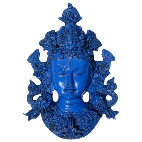 Tara Mask Blue Lapis Large RM-015L for wholesale by Dorjebajra Tibet Shop