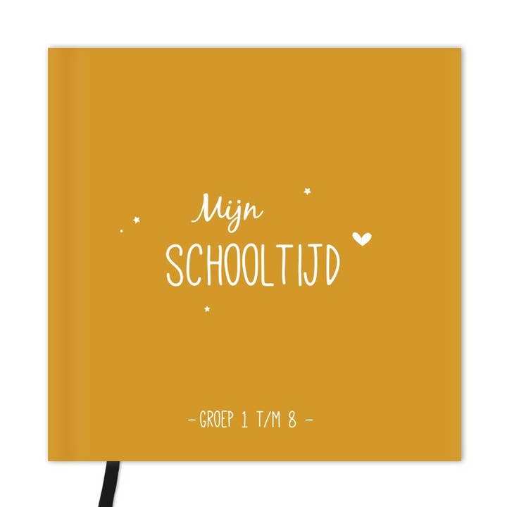 Livre de souvenirs scolaire Jaune ocre pour la vente par Fien & Feau