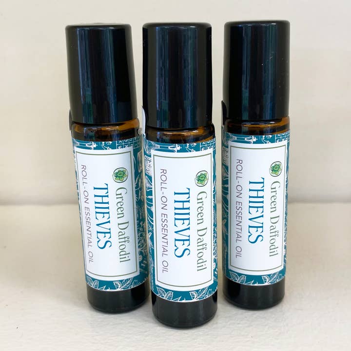 Thieves Roll-On Essential Oil Bottle Aromatherapy for wholesale by Green Daffodil Bath & Body