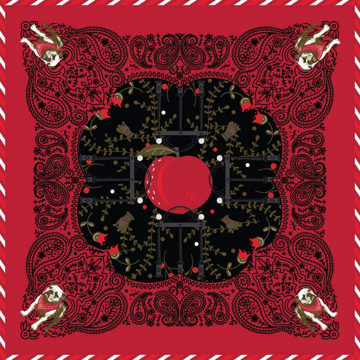 Bulldog in a Bandana Merchandising Display for wholesale by Hampton Road Designs