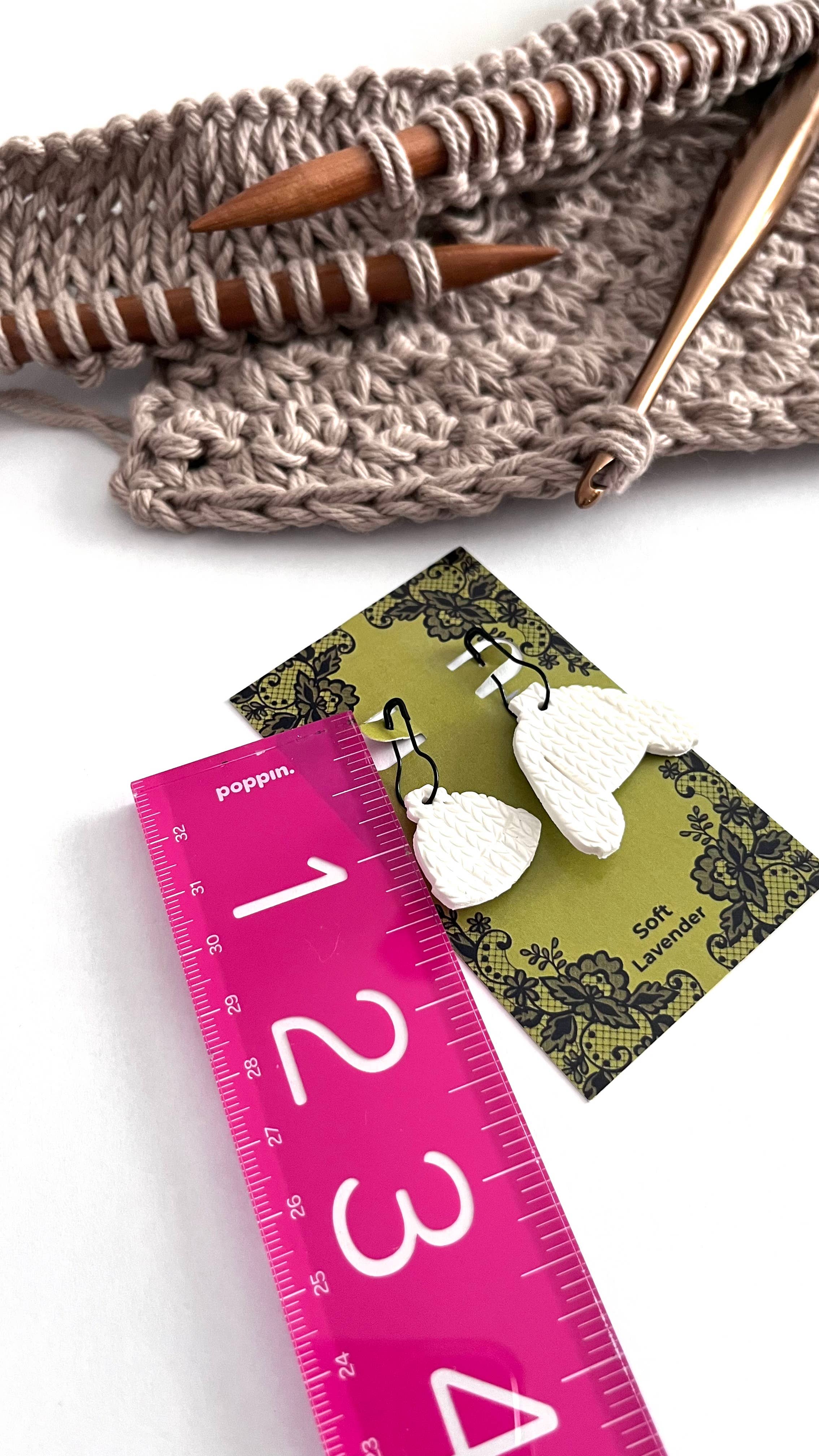 Soft Lavender - Vente Accessoire de tricot/crochet - Marqueurs de mailles chapeau et pull pour fil, tricot, crochet4