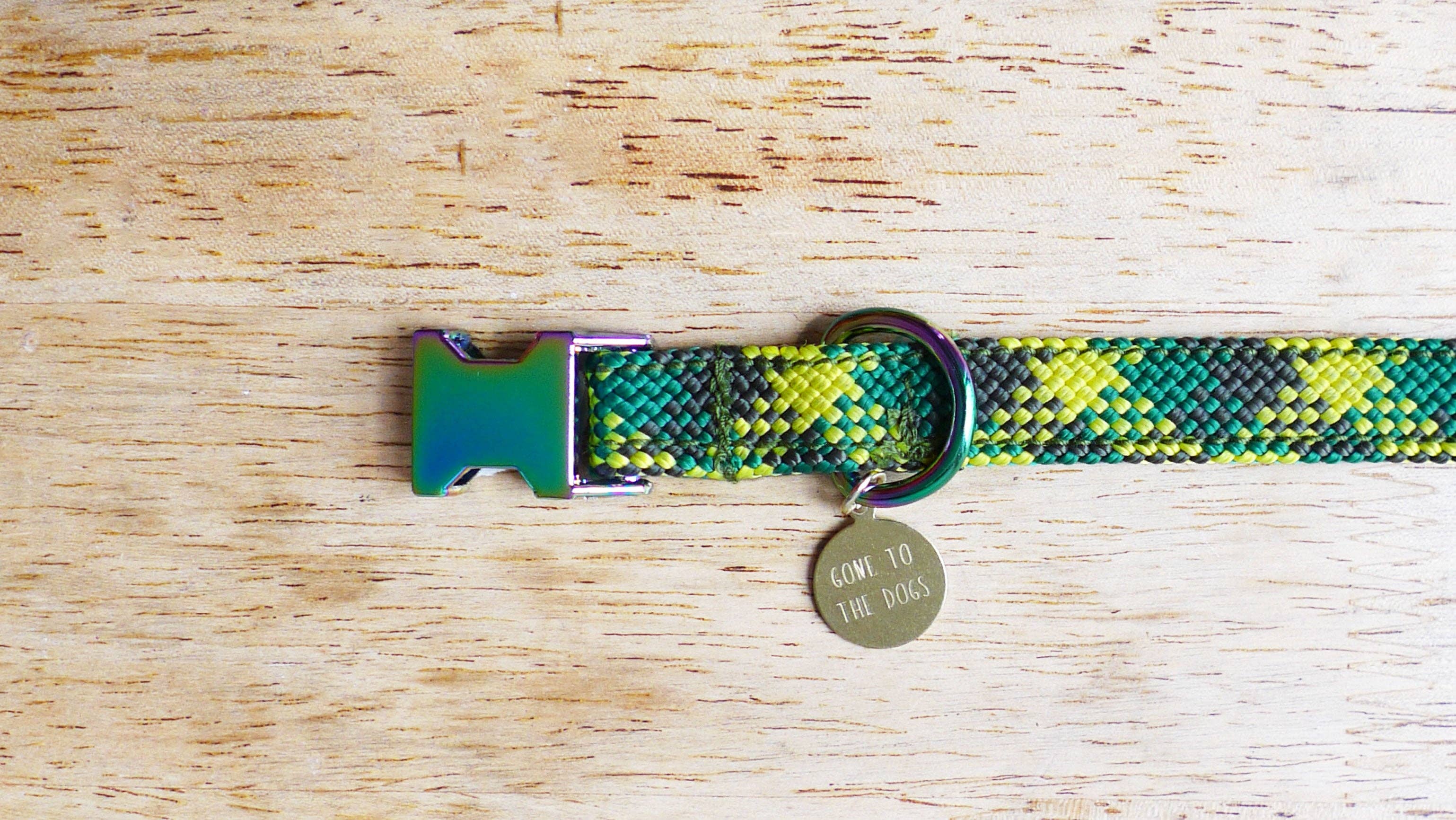 Saimin Flat Rope Collar - Green for wholesale on Faire1