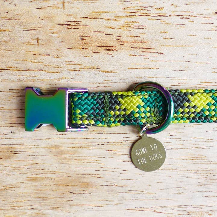 Saimin Flat Rope Collar - Green for wholesale on Faire1