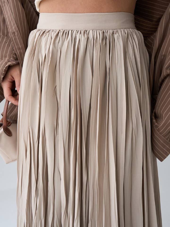 Design company-Fatma Balkir - Wholesale Skirt - Women's - Womens cotton maxi pleated skirt-boho skirt7