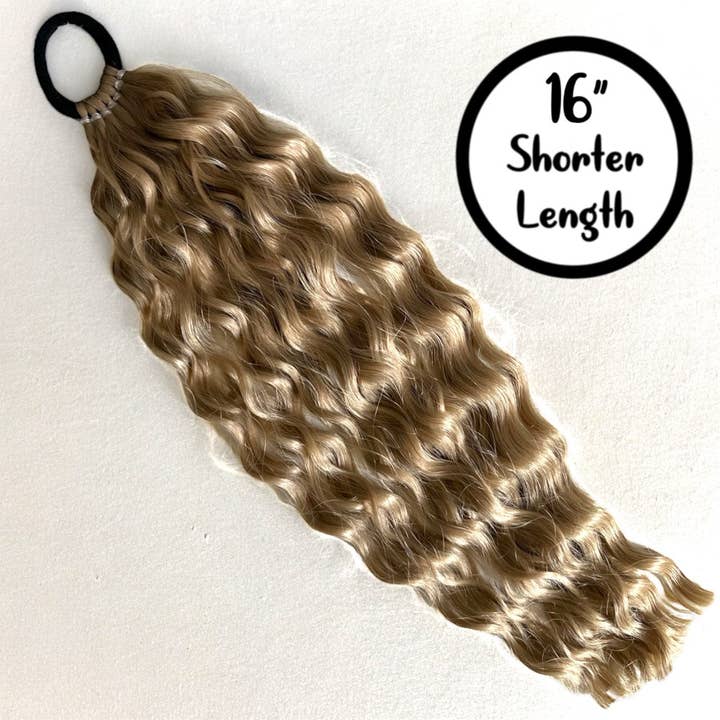 Dark Blonde 16” Wavy Tail for wholesale by Magic Manes