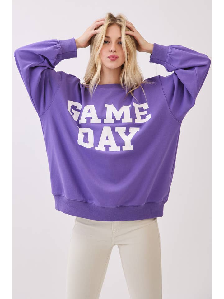 Sewn and Seen - Wholesale Graphic Sweatshirt - Women's - Bold Varsity Game Day Sweatshirt13