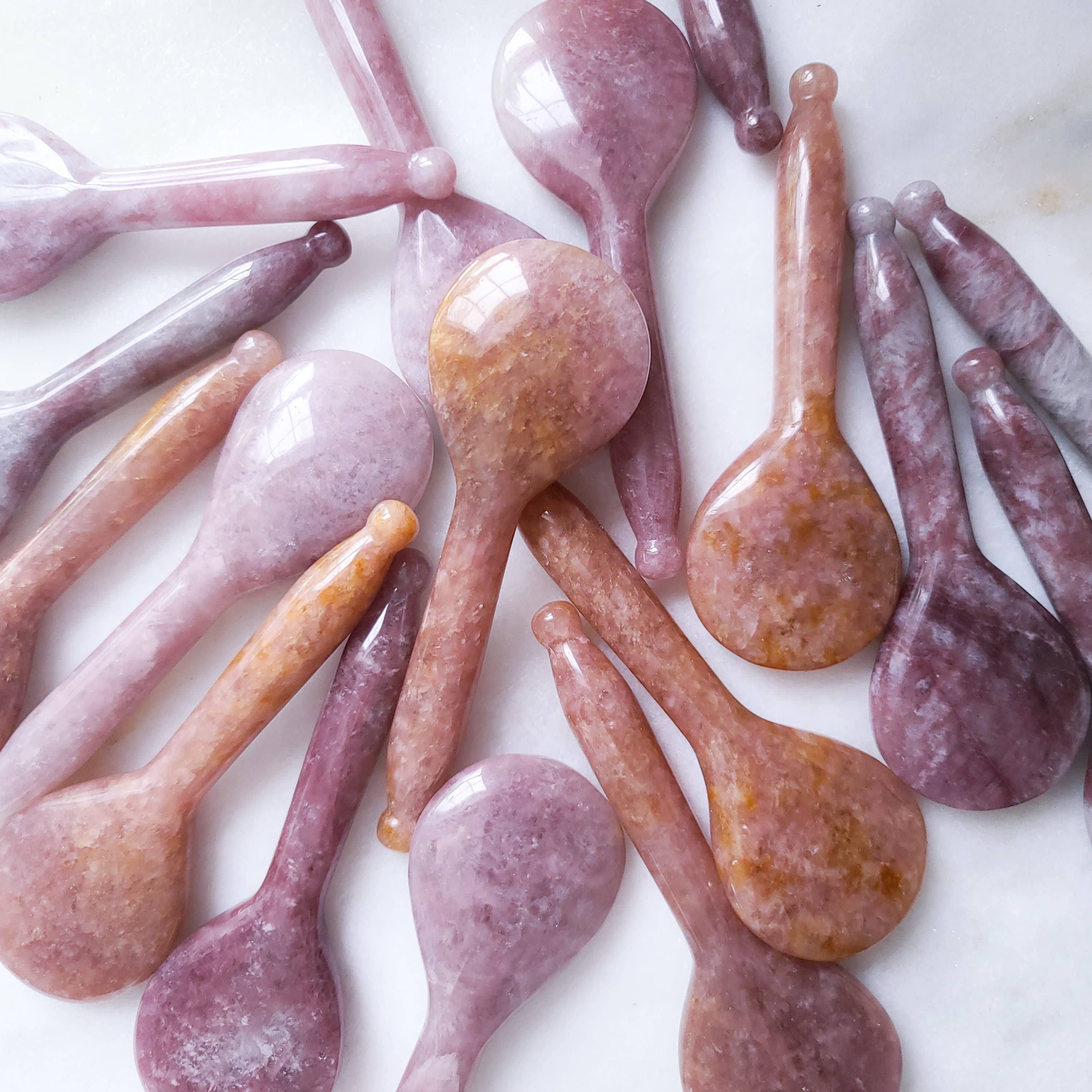 Wilder North - Wholesale Gua Sha Tool - Strawberry Quartz Gua Sha Spoon4