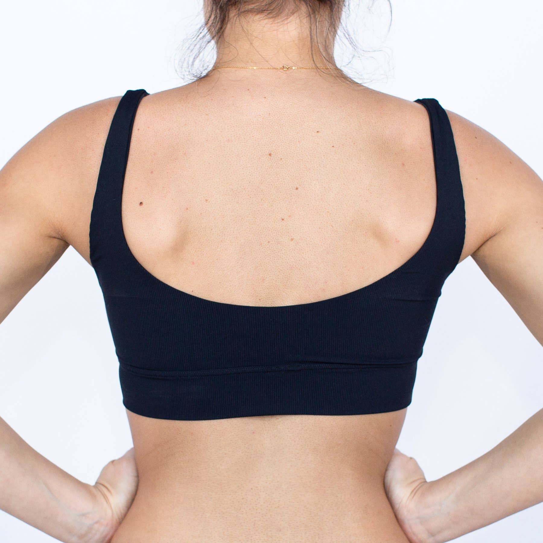 Pure Bliss Bikinis – wholesale Bikiniöverdelar – Dam – Port Barton Bikini Topp - Svart Rib3