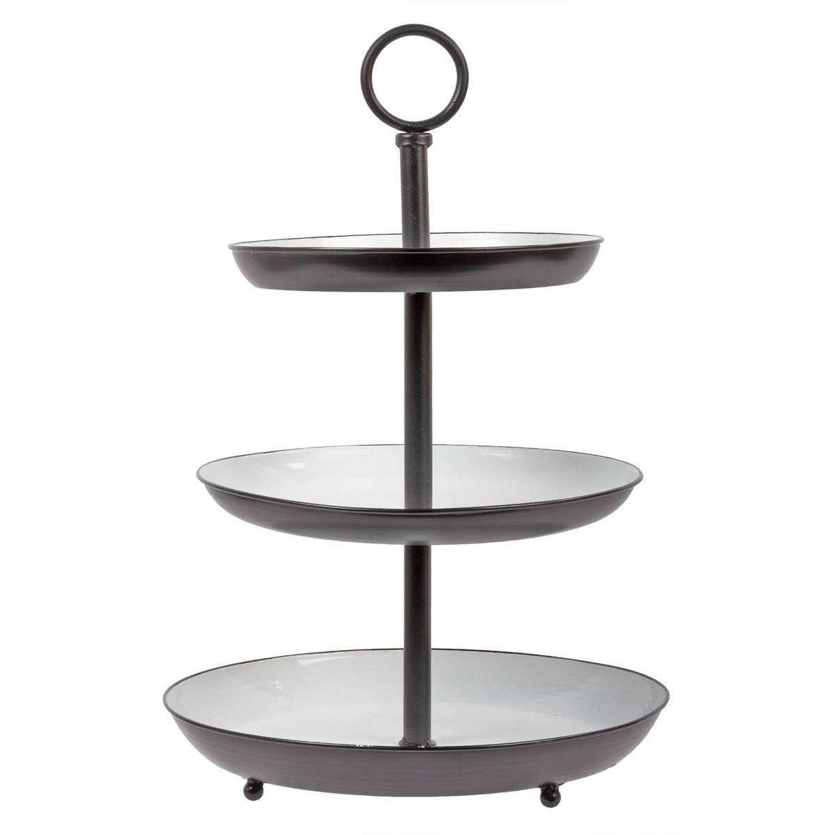 Truu Design - Wholesale Cake Stand - Truu Design Farmhouse Enamelled 3-Tier Stand, 12"Dx17"H1