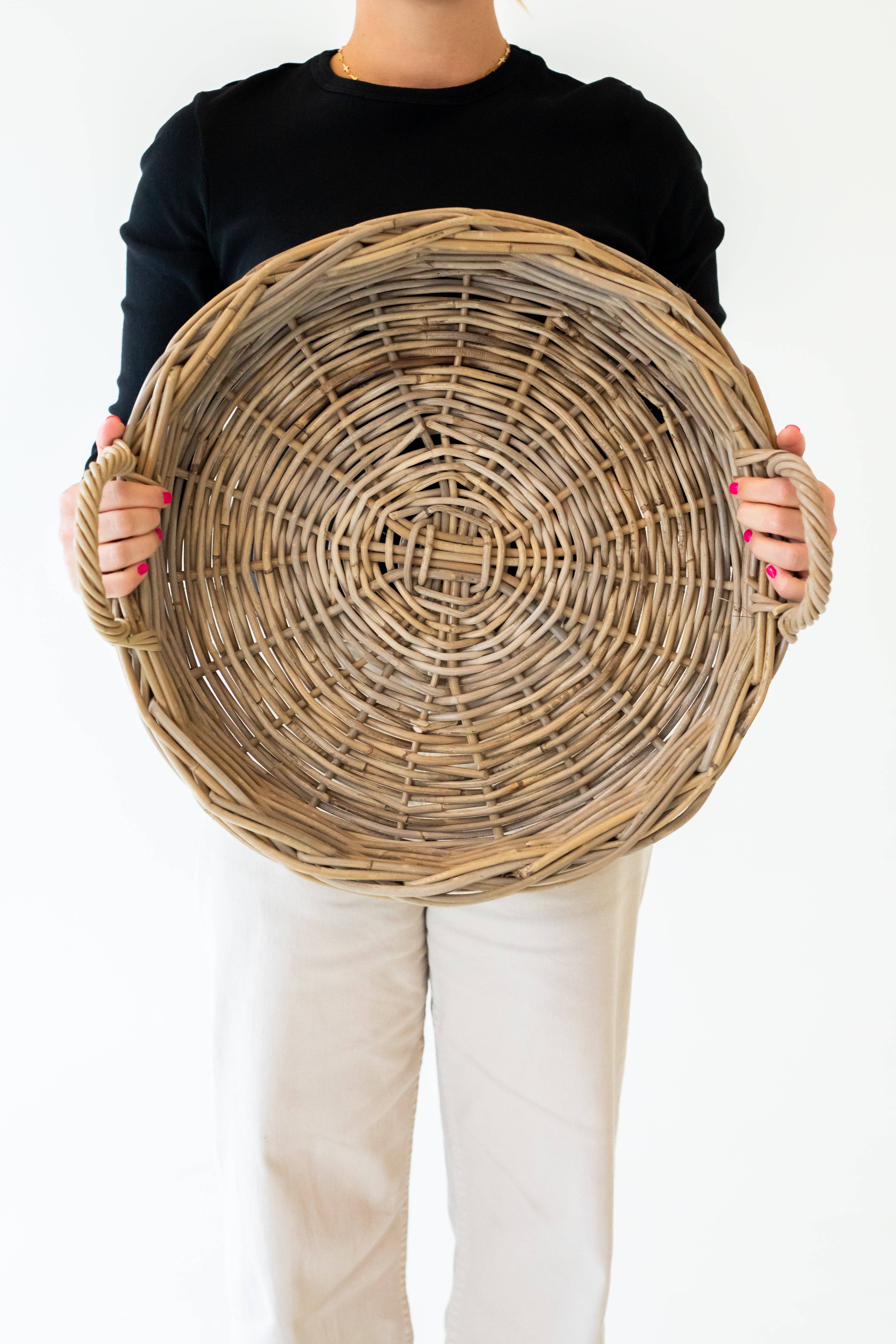 Basketly - Wholesale Decorative Tray - Rattan Round Tray16