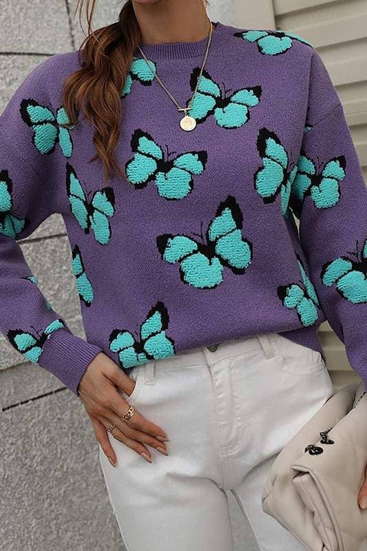 Flarix - Wholesale Knit Sweater - Women's - butterfly knit sweater19