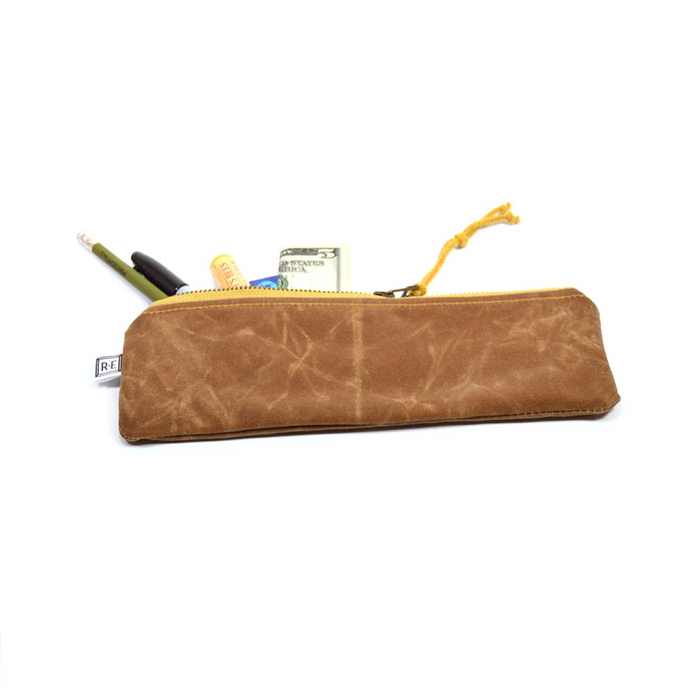 Rachel Elise Studio - Wholesale Pencil Case/Pouch - Pencil Case - Waxed Canvas // Vegan Makeup Pouch