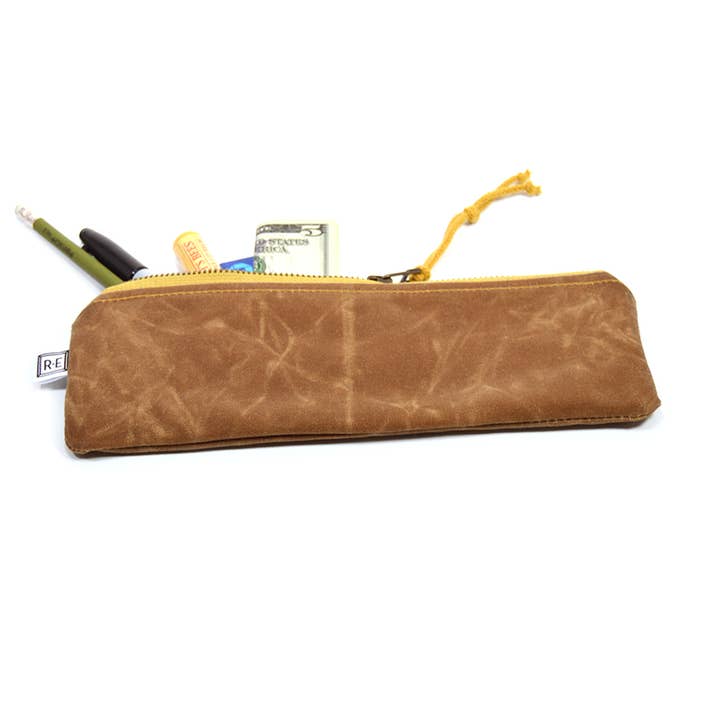 Rachel Elise Studio - Wholesale Pencil Case/Pouch - Pencil Case - Waxed Canvas // Vegan Makeup Pouch0
