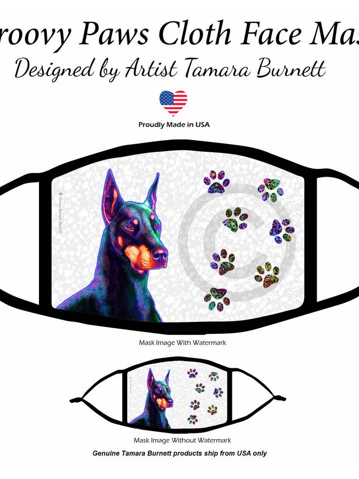 Doberman Groovy - Maschera con zampe per la vendita all'ingrosso da parte di Pet Gifts USA, LLC