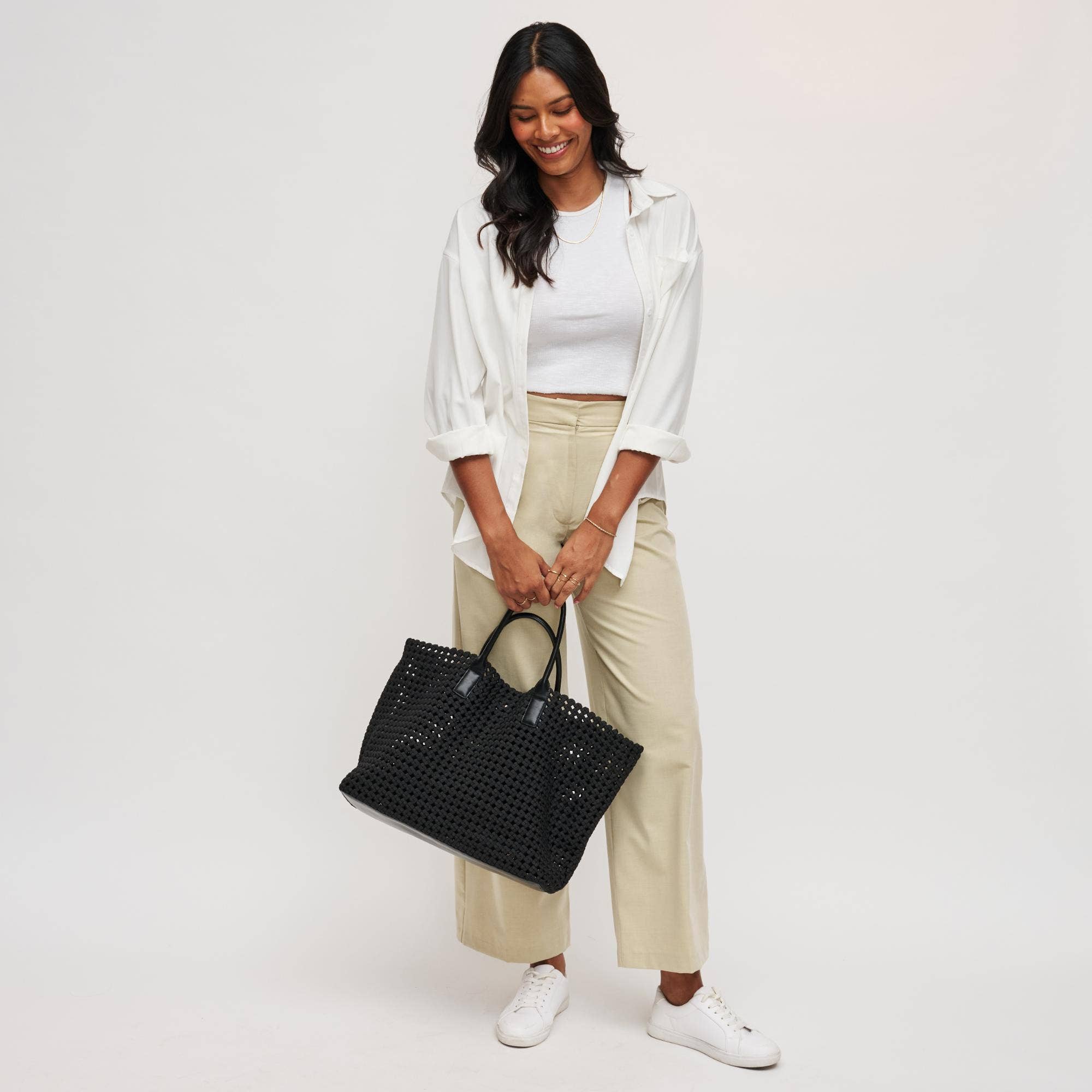 Sol and Selene - Vendita all'ingrosso Borsa tote - Donna - Borsa Grande Intrecciata a Mano Solstice4