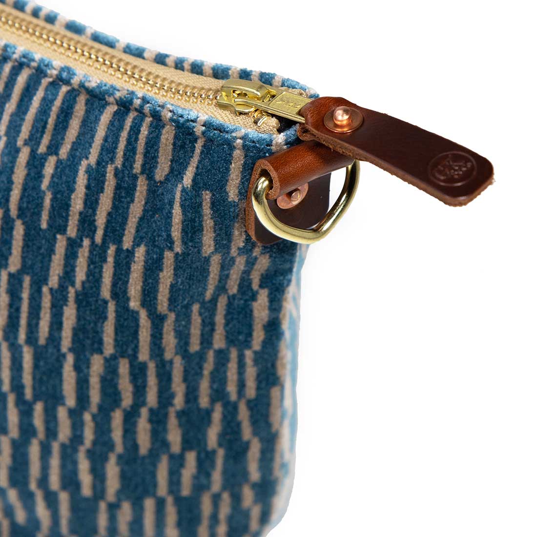 General Knot & Co. - Wholesale Clutch Bag - Women's - Everyday Velvet Clutch- Blue Beams3