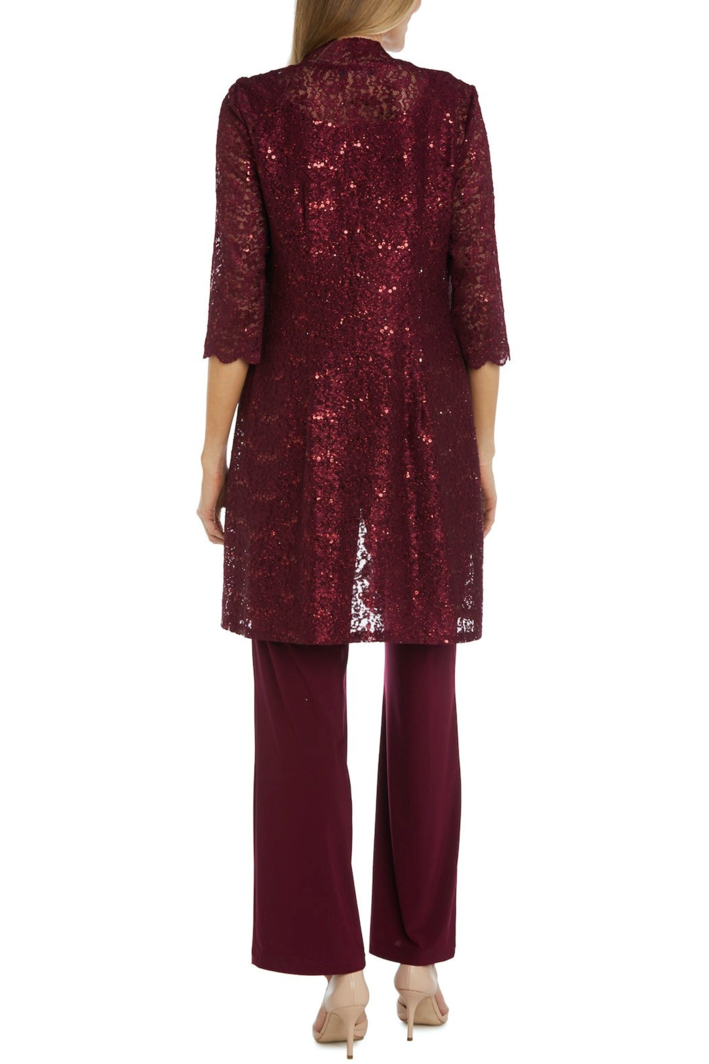 New Yorker's Apparel - Wholesale Top & Pant Set (NOT Loungewear) - Women's - RM Richards Lace 3/4 Sleeve 3-Piece Pants Set1