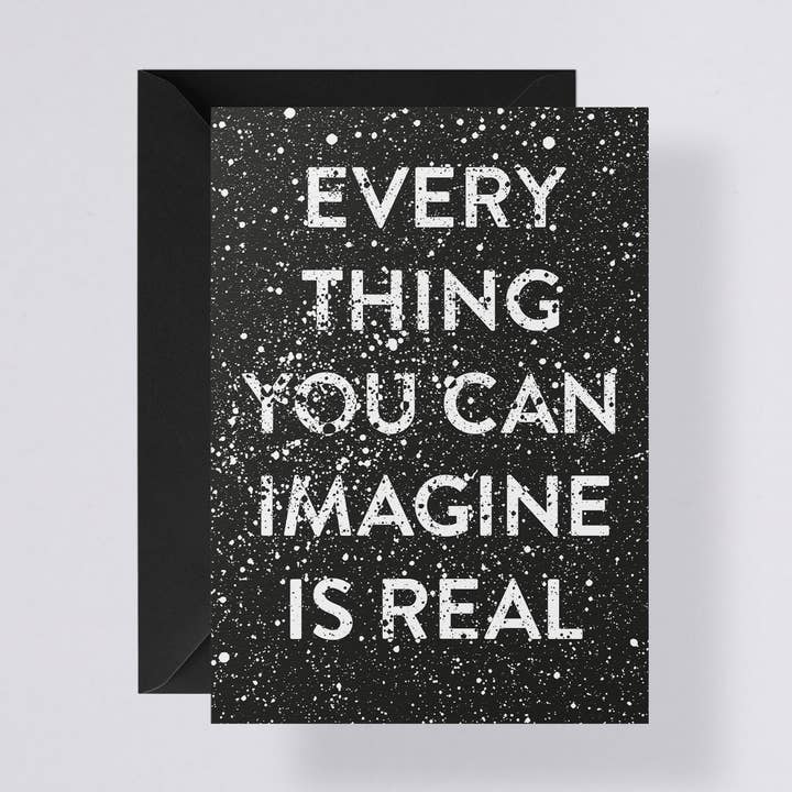 Everything You Can Imagine Greeting Card - Black Envelope for wholesale by nuuna