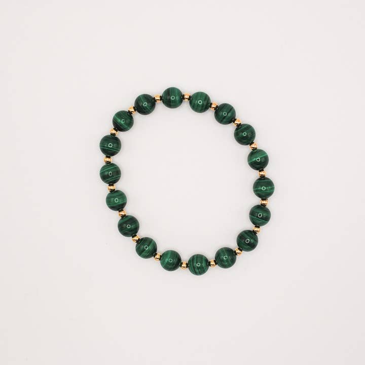 Ripple | Reiki Infused Jewelry - Wholesale Beaded Bracelet - Malachite Infinity Grande Bracelet4