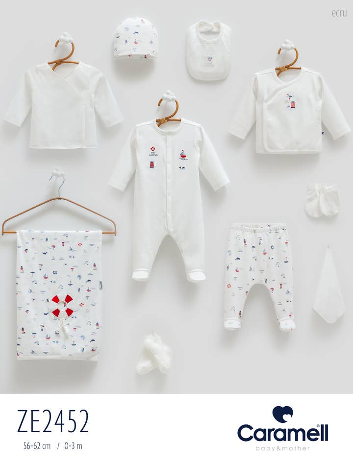 10-Piece Baby Set (0–3 Months) - Marine for wholesale by Caramell