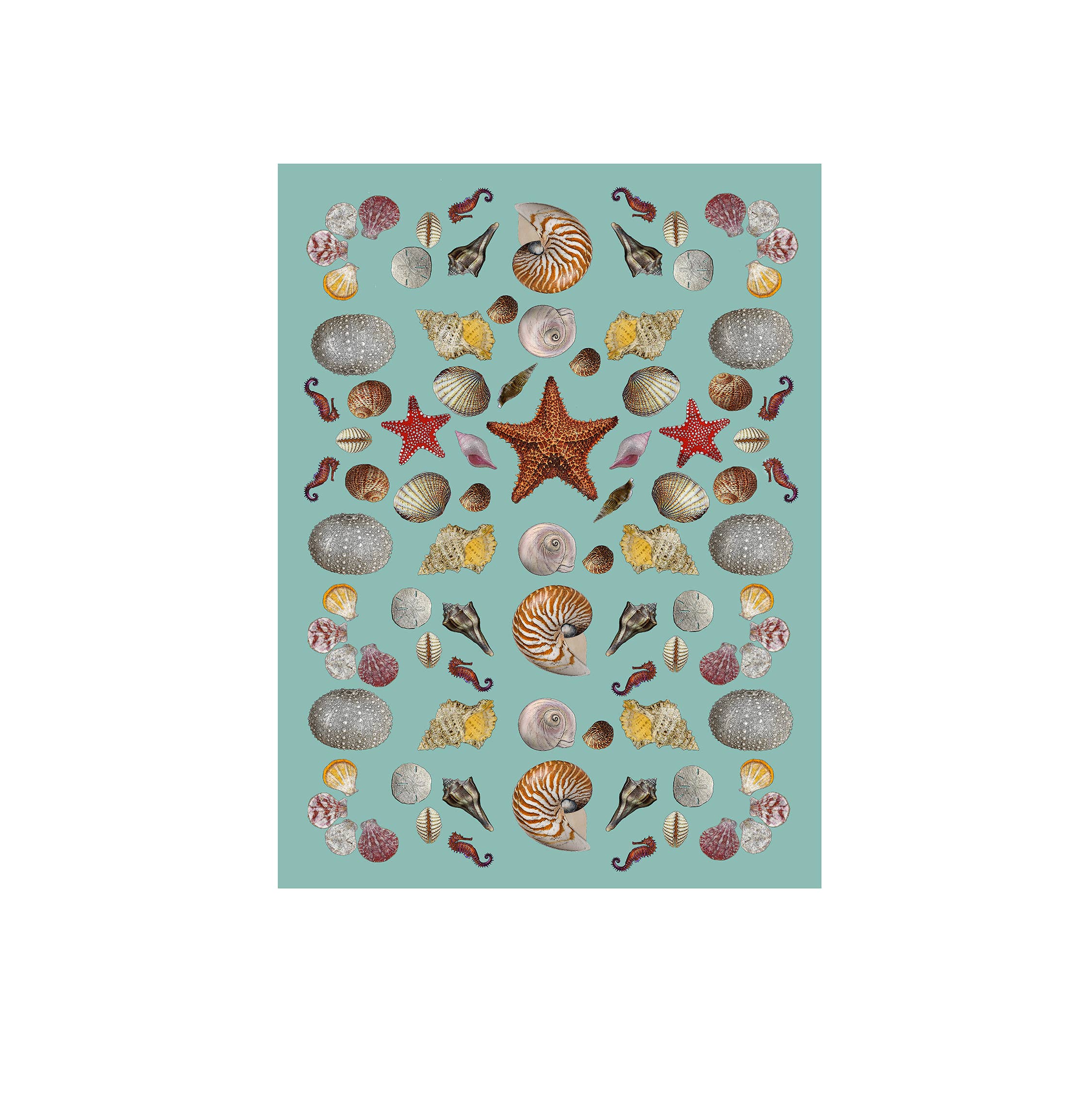 Alphie and Ollie - Wholesale Table Runner - sea shell cotton canvas table runner1
