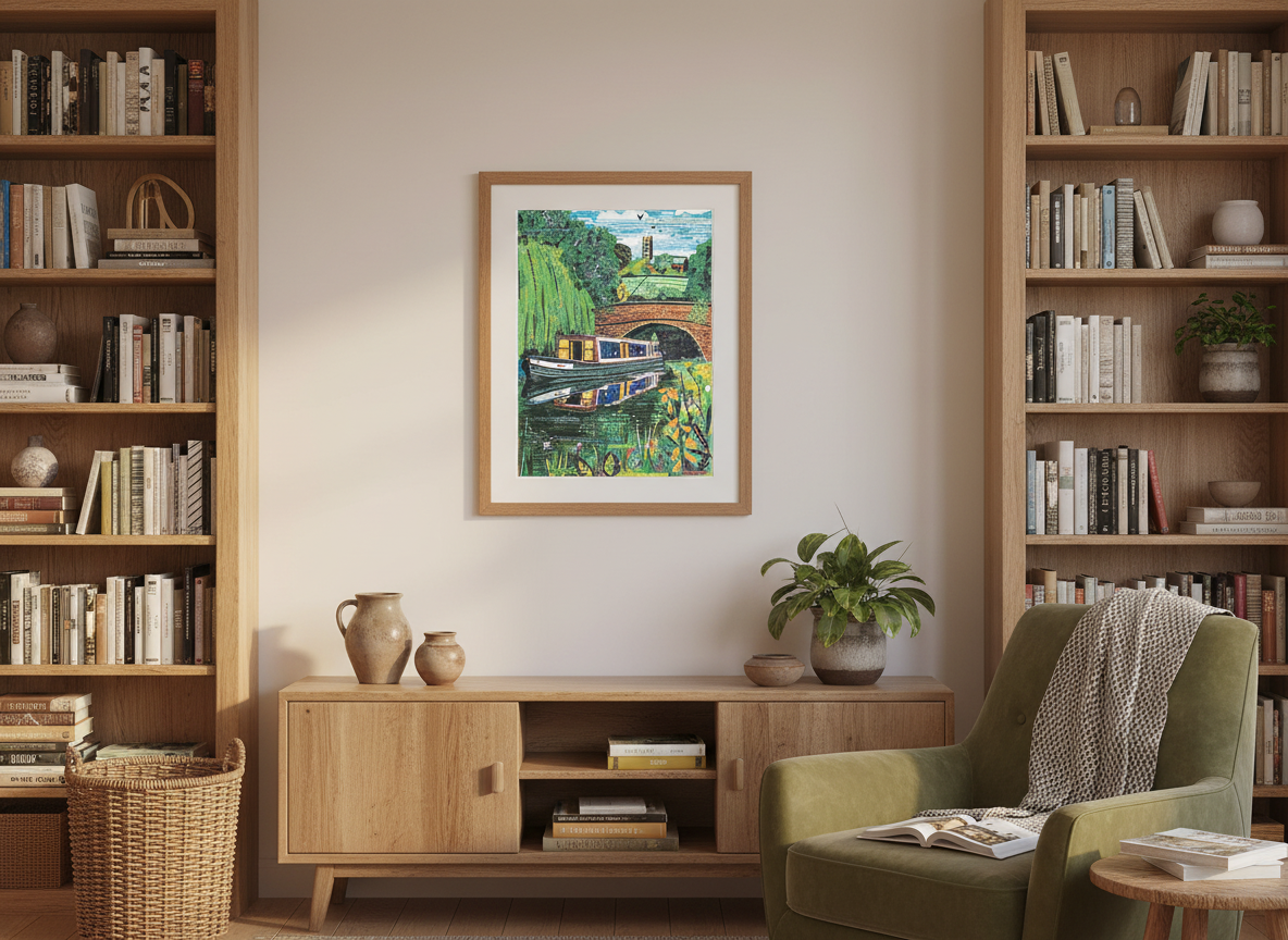 Jamie Poole – wholesale Art print – Canal Life A3 Print on Silk Stock4